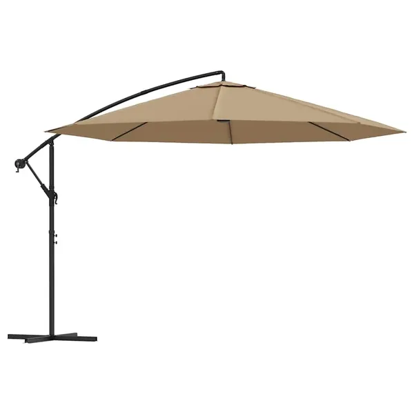 Cantilever garden parasol and aluminium pole taupe