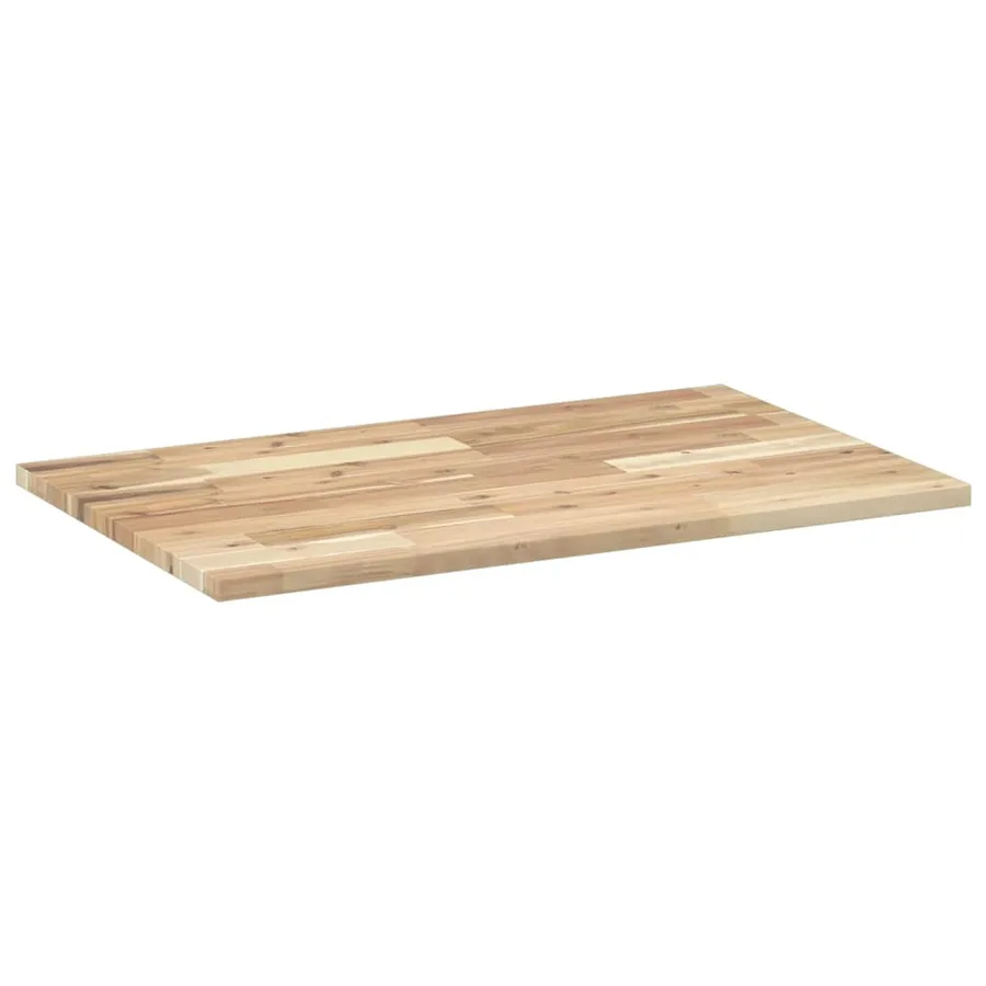 Dessus de meuble de salle de bain non traité bois d'acacia - 4