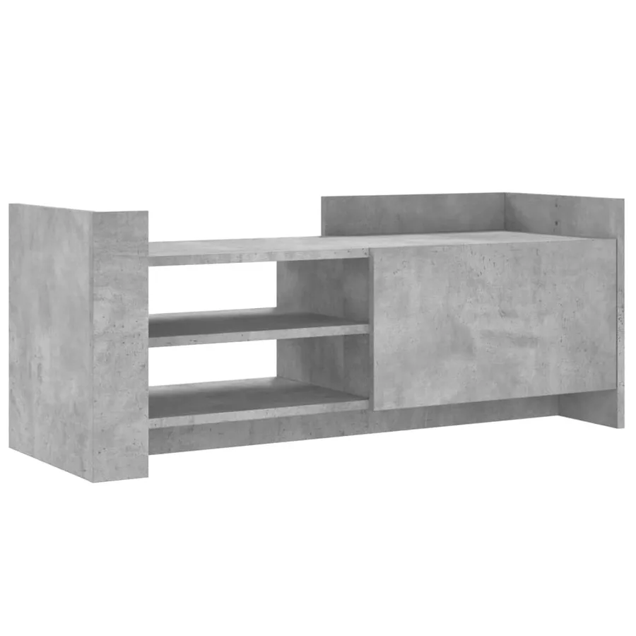 Meuble TV Gris béton 100x35x40 cm Bois d'ingénierie - 2