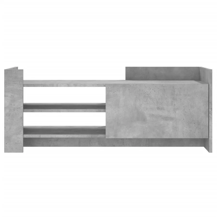 Meuble TV Gris béton 100x35x40 cm Bois d'ingénierie - 4