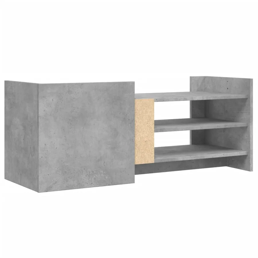 Meuble TV Gris béton 100x35x40 cm Bois d'ingénierie - 6