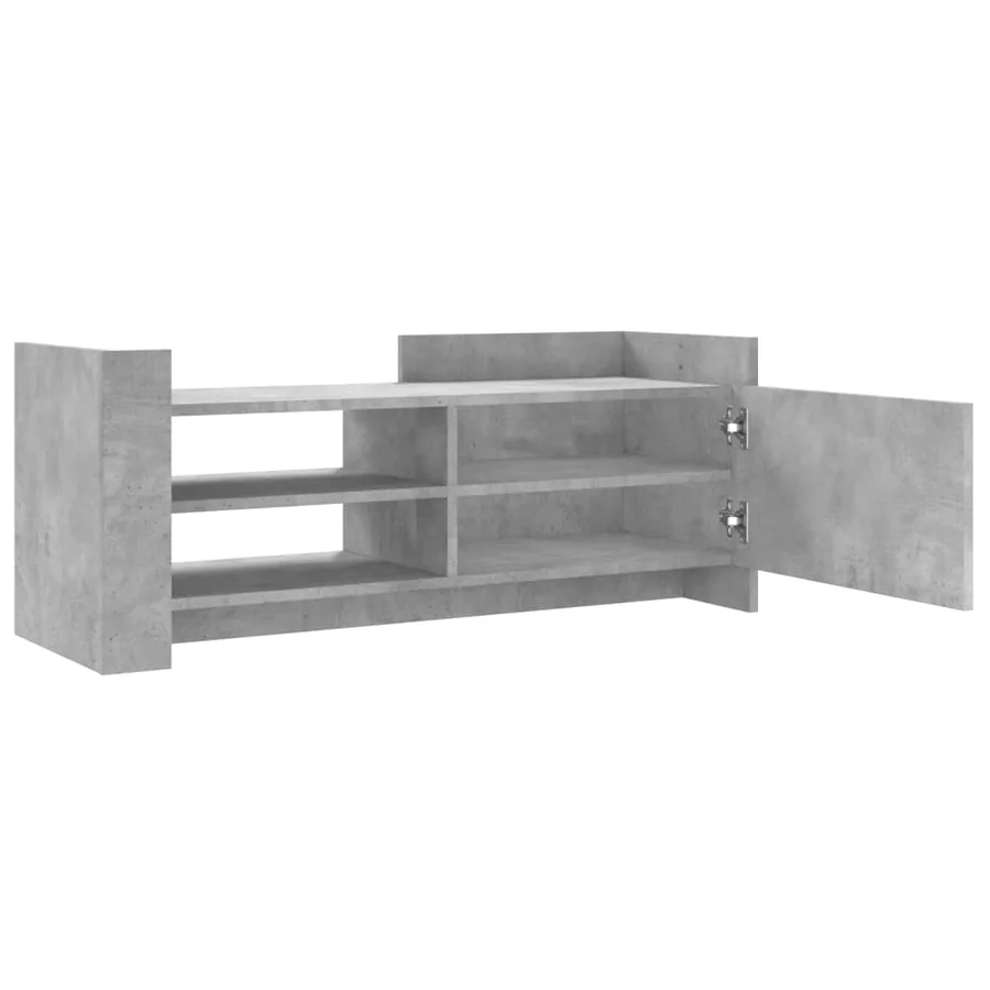 Meuble TV Gris béton 100x35x40 cm Bois d'ingénierie - 8