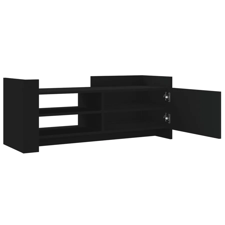 Meuble TV Noir 100x35x40 cm Bois d'ingénierie - 8