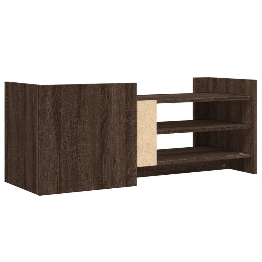 Meuble TV Chêne marron 100x35x40 cm Bois d'ingénierie - 6