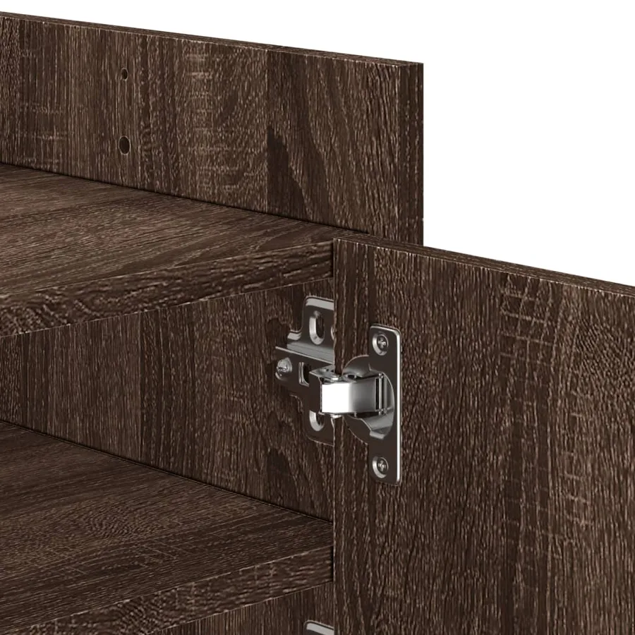 Meuble TV Chêne marron 100x35x40 cm Bois d'ingénierie - 9