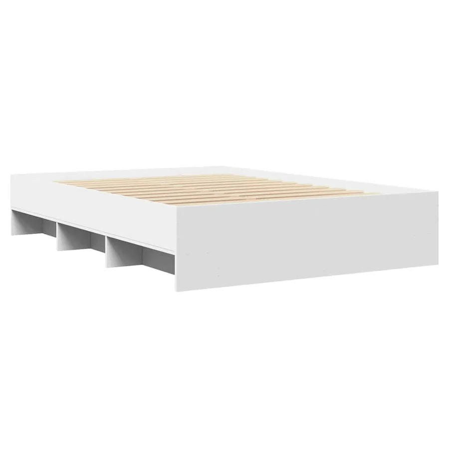 Cadre de lit sans matelas blanc 140x200 cm bois d'ingénierie - 4