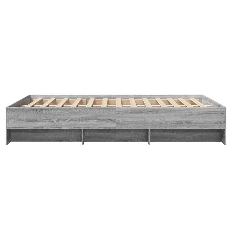 Cadre de lit sans matelas sonoma gris 140x200 cm - 6