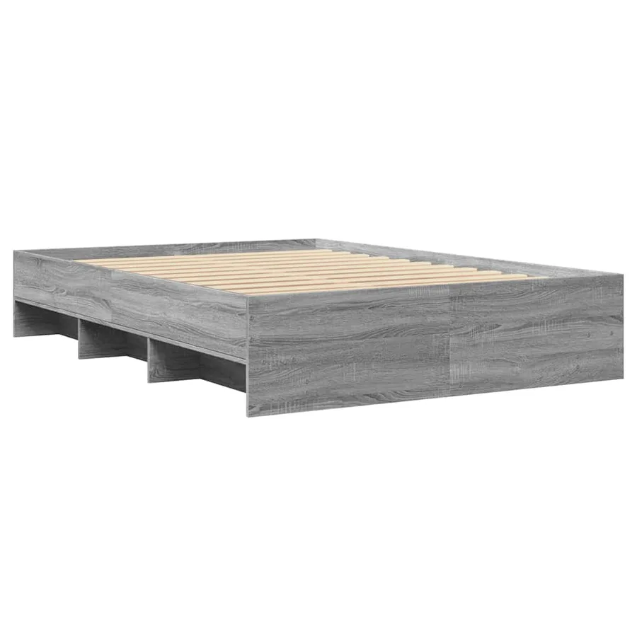 Cadre de lit sans matelas sonoma gris 140x200 cm - 7