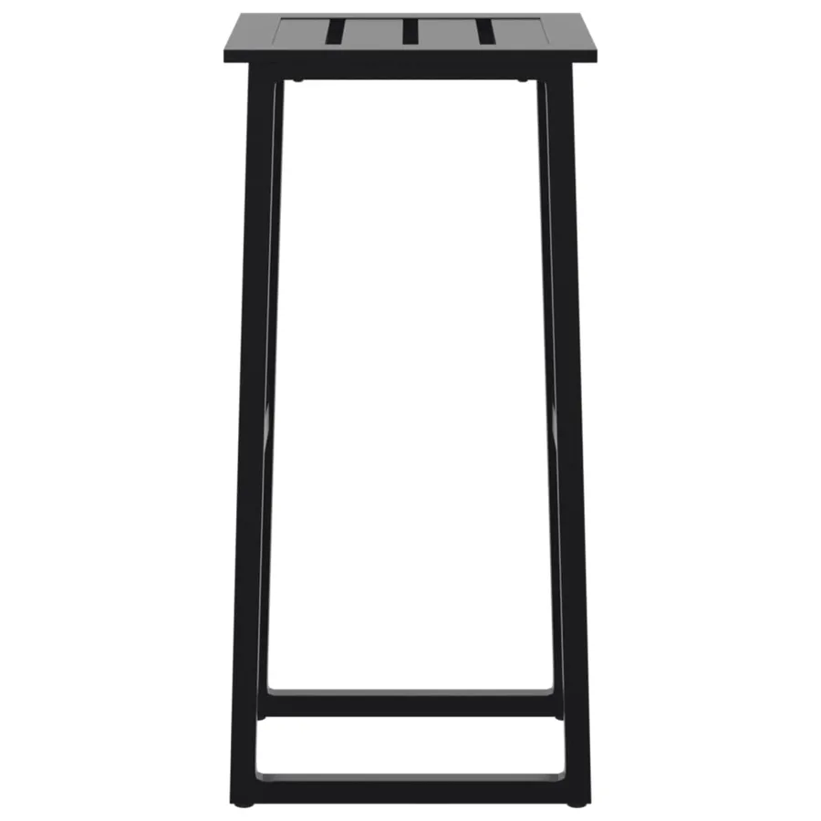 Tabourets de bar lot de 4 noir acier enduit de poudre - 6