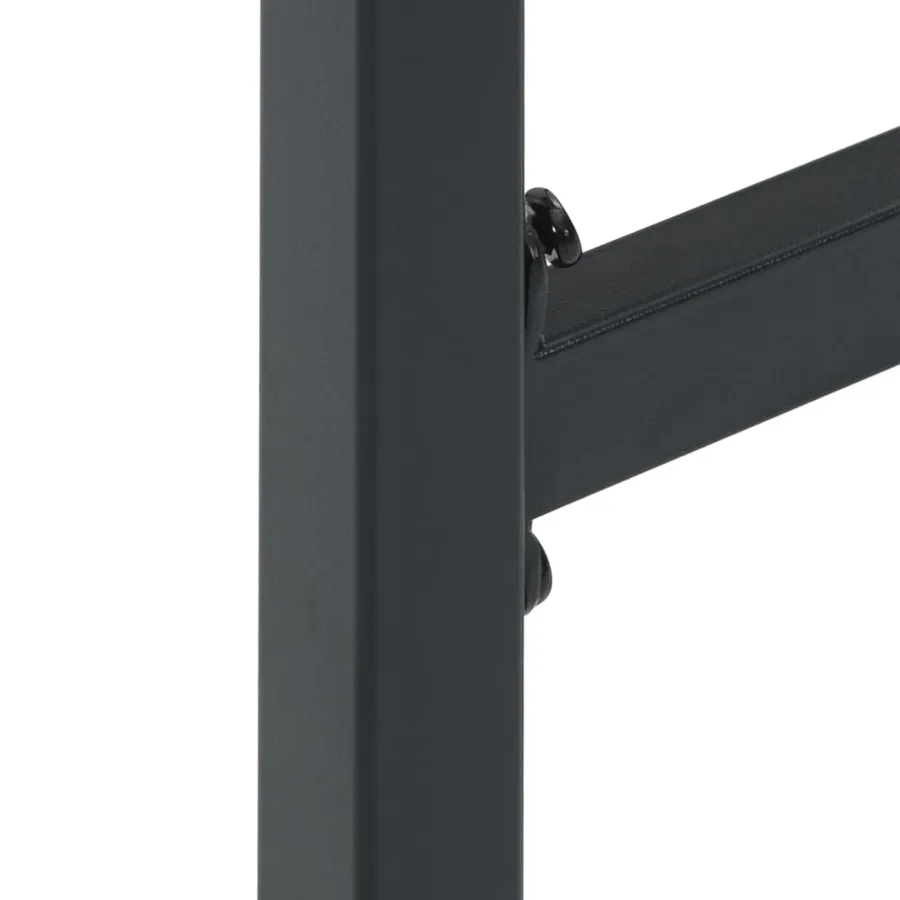 Tabourets de bar lot de 4 noir acier enduit de poudre - 7
