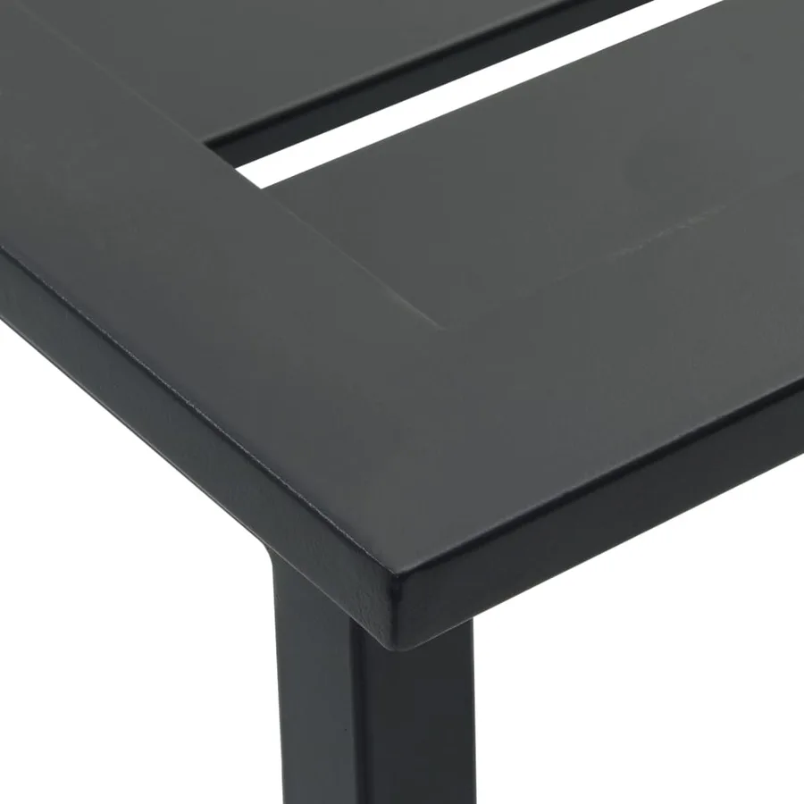 Tabourets de bar lot de 4 noir acier enduit de poudre - 8