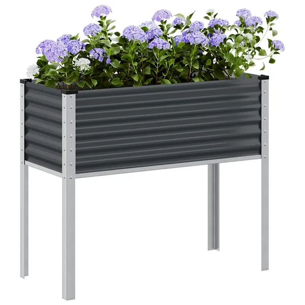 Jardinière de jardin Anthracite 100x45x90 cm Acier