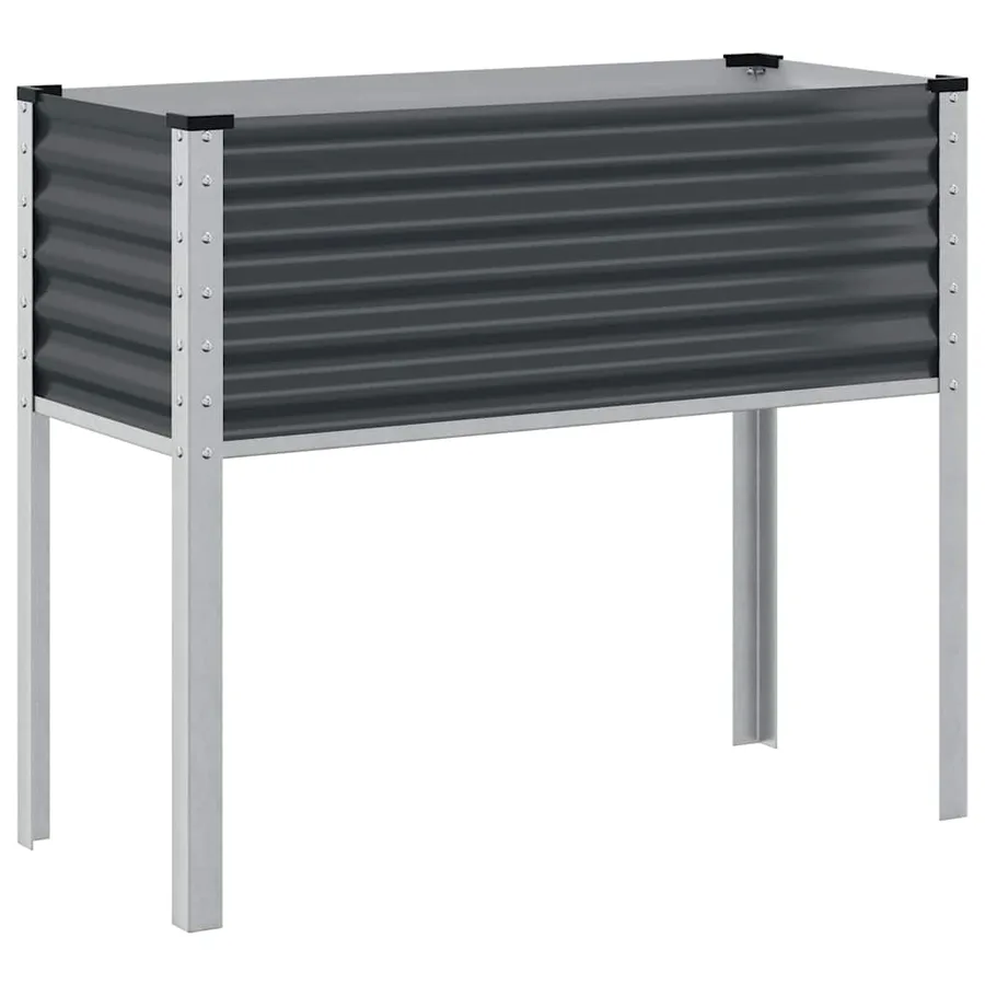 Jardinière de jardin Anthracite 100x45x90 cm Acier - 6