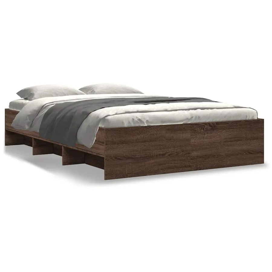 Cadre de lit sans matelas chêne marron 120x200 cm - 2