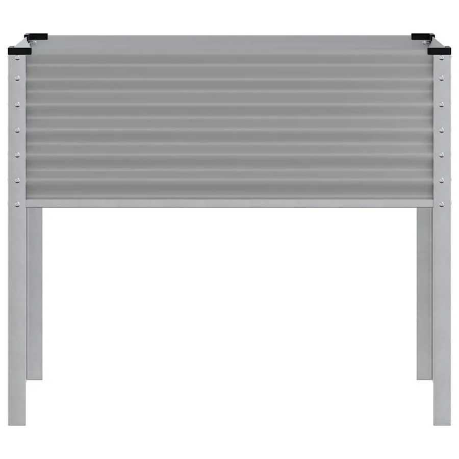 Jardinière gris 100x45x90 cm acier - 4