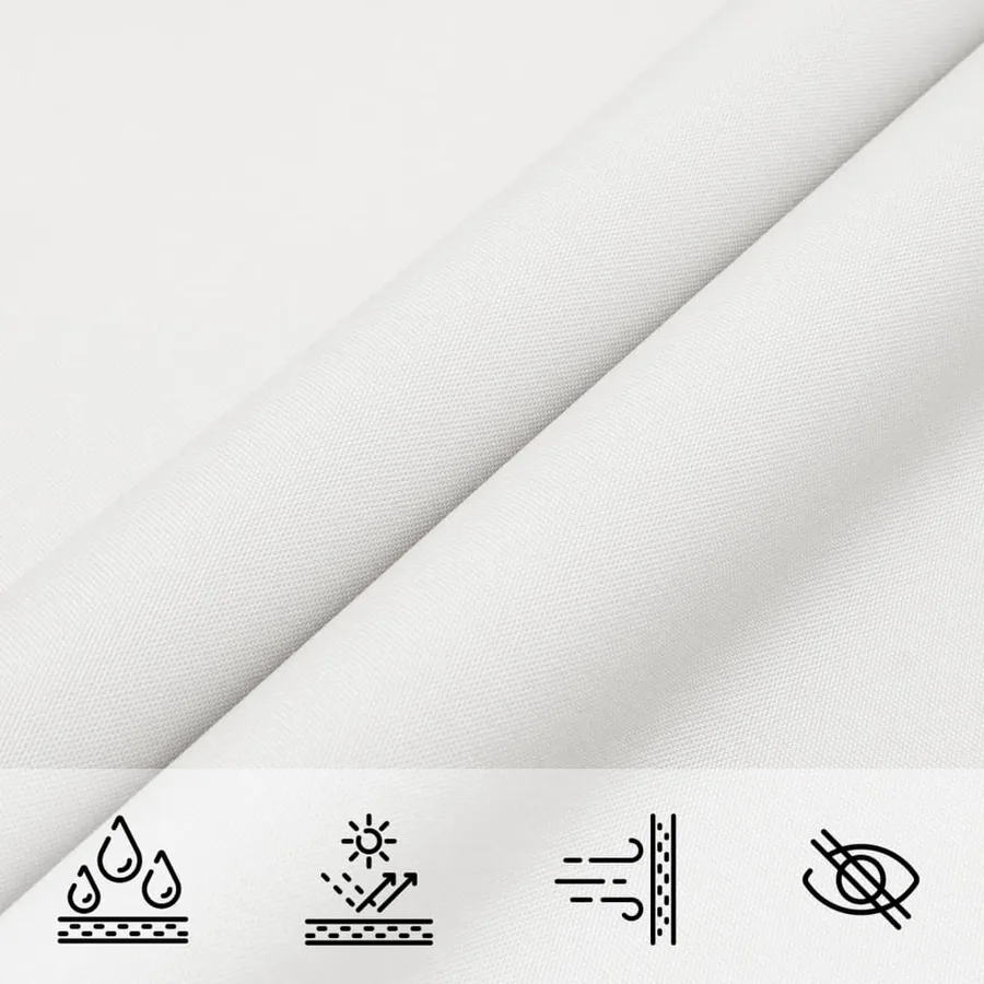 Voile de parasol tissu oxford rectangulaire 2,5x5 m blanc - 8