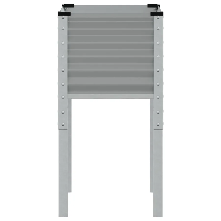 Jardinière gris 45x45x88 cm acier - 5
