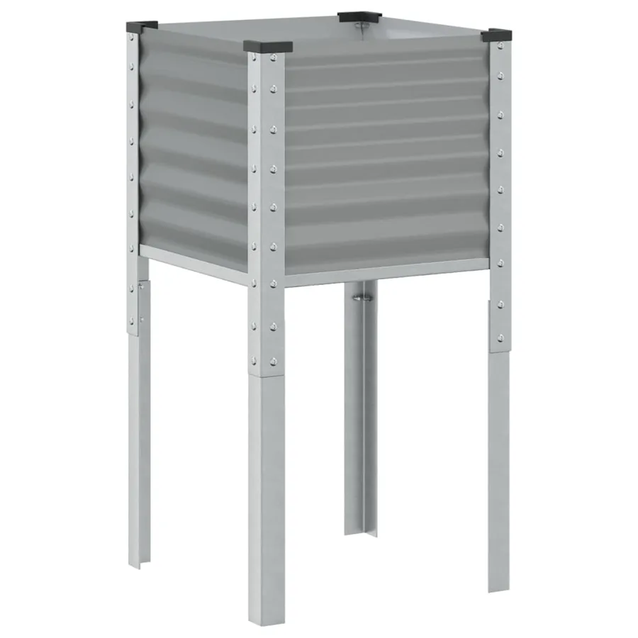 Jardinière gris 45x45x88 cm acier - 6