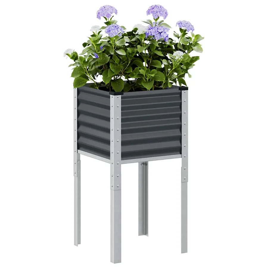 Jardinière de jardin Anthracite 45x45x88 cm Acier