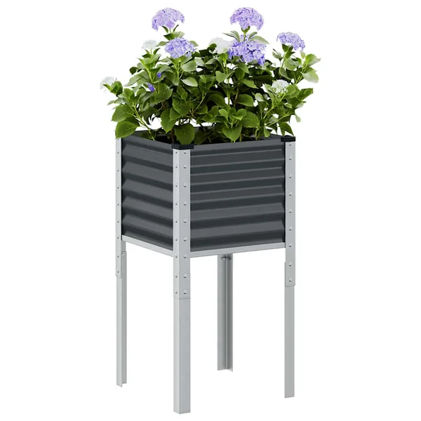Jardinière de jardin Anthracite 45x45x88 cm Acier