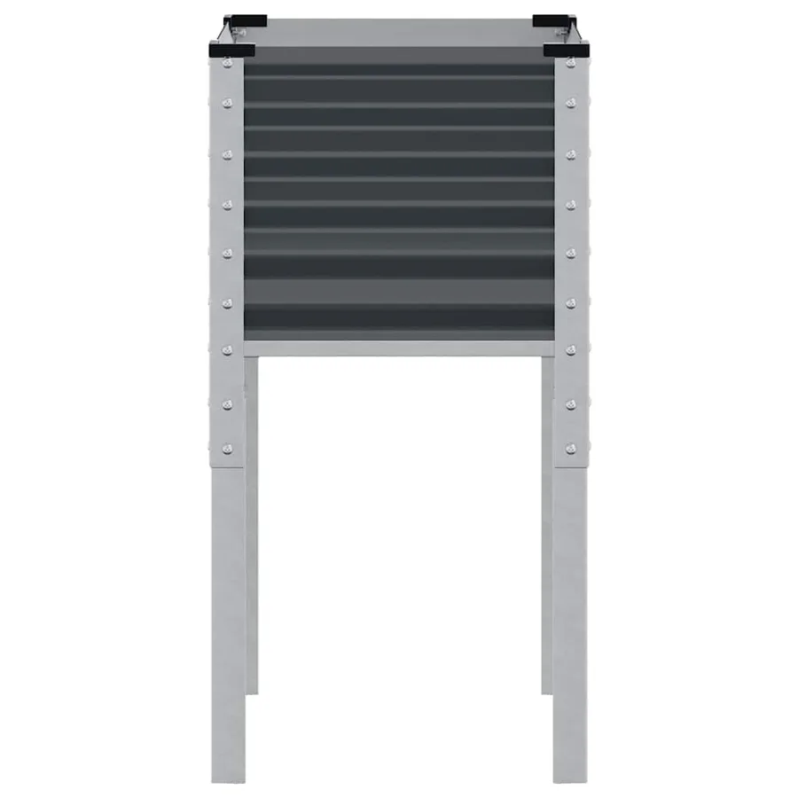 Jardinière de jardin Anthracite 45x45x88 cm Acier - 4