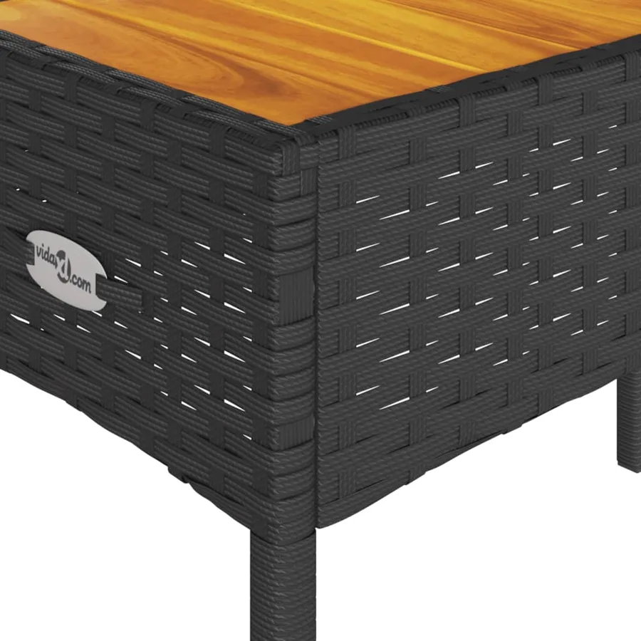 Banc de jardin 2 places avec coussins/table noir résine tressée - 10