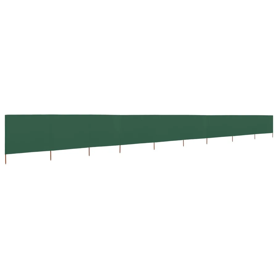 Paravent 9 panneaux Tissu 1200 x 80 cm Vert - 2