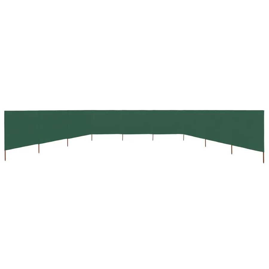 Paravent 9 panneaux Tissu 1200 x 80 cm Vert - 3