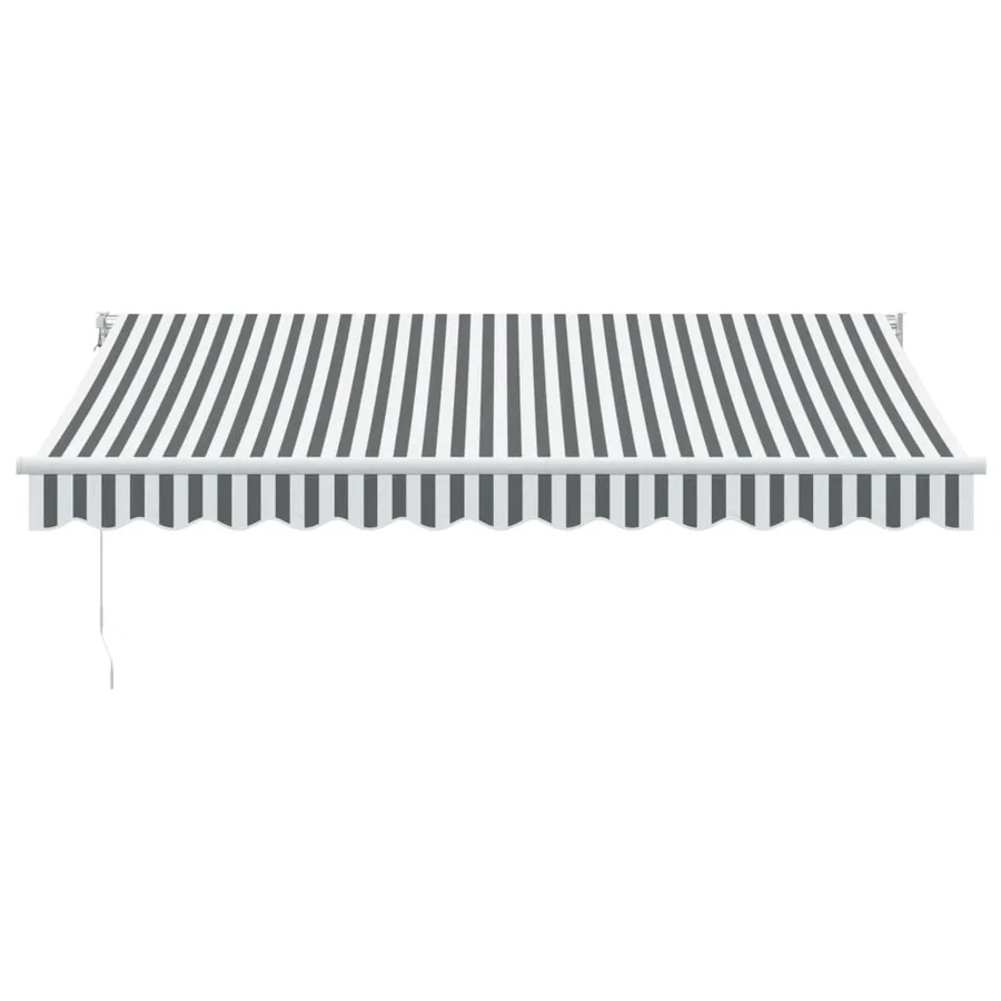Auvent rétractable anthracite et blanc 3,5x2,5m tissu/aluminium - 3