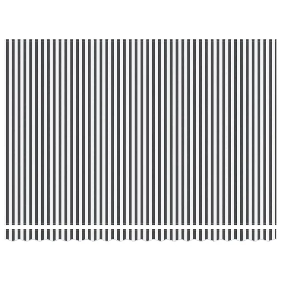Auvent rétractable anthracite et blanc 4,5x3 m tissu/aluminium - 6