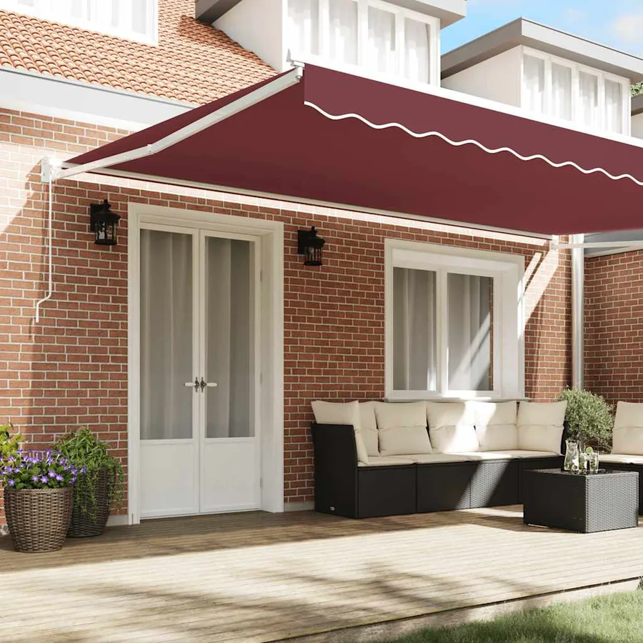 Auvent manuel rétractable bordeaux 500x300 cm - 3