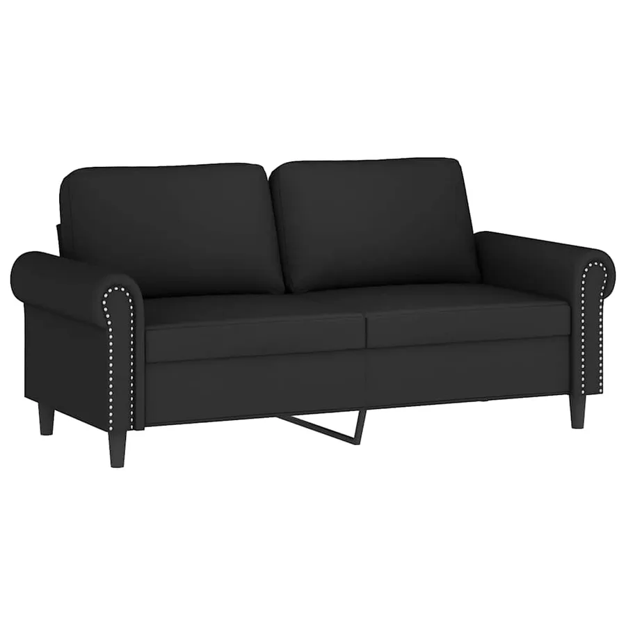 Ensemble de canapés 3 pcs avec coussins noir velours - 4