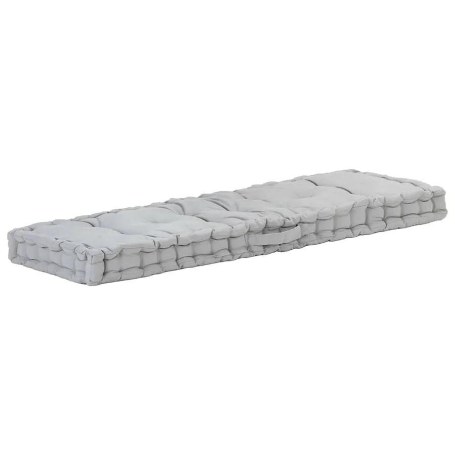 Coussin de plancher de palette Coton 120x40x7 cm Gris - 2