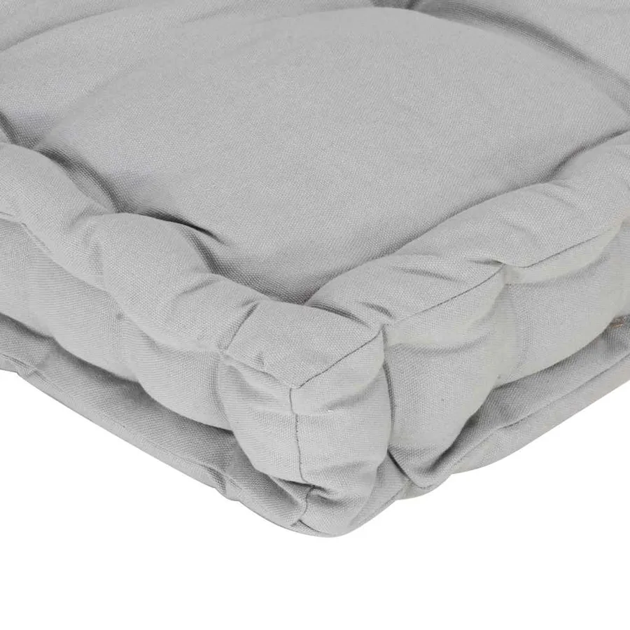 Coussin de plancher de palette Coton 120x40x7 cm Gris - 7