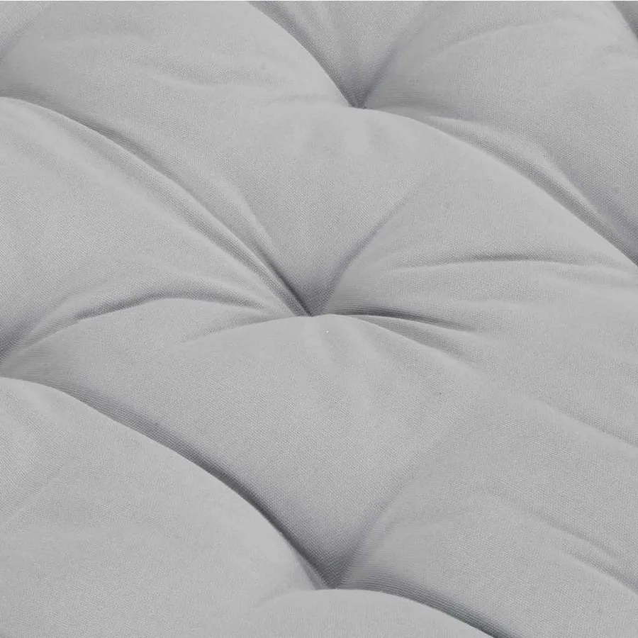 Coussin de plancher de palette Coton 120x40x7 cm Gris - 8