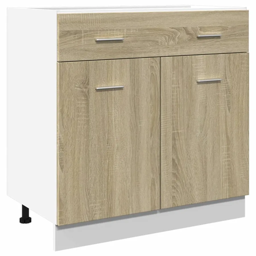 Armoire à tiroirs inférieure "Lyon" Chêne Sonoma 80 x 46 x 81,5 cm Bois d'ingénierie - 2