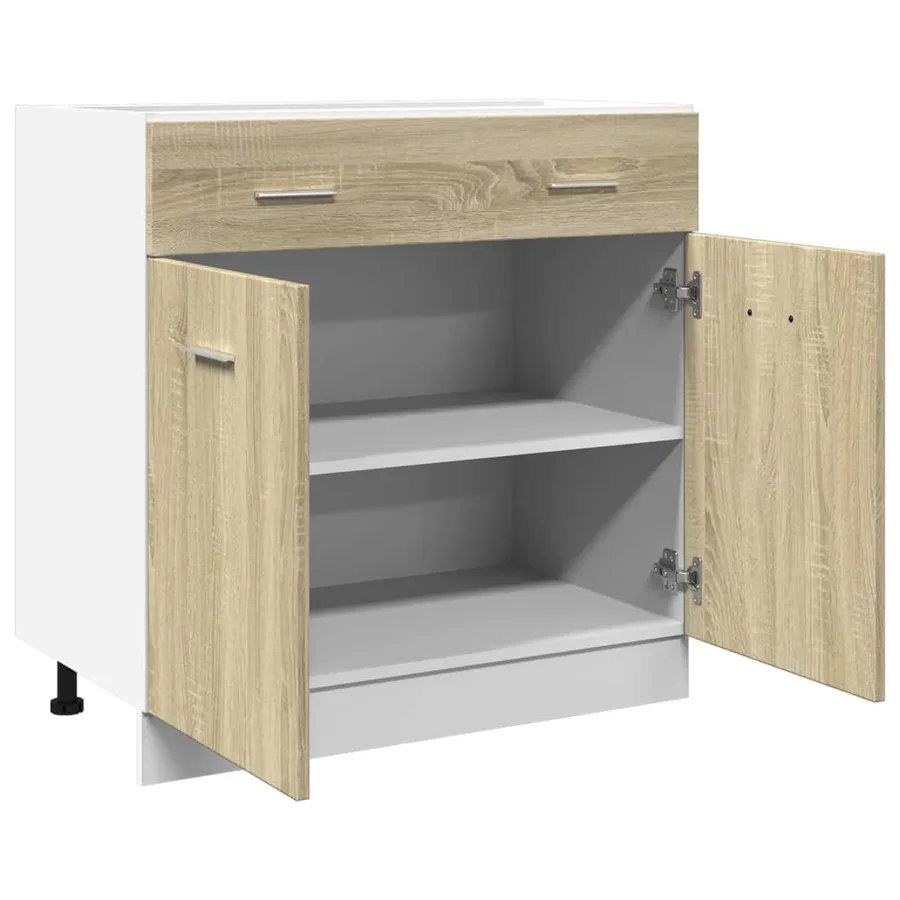 Armoire à tiroirs inférieure "Lyon" Chêne Sonoma 80 x 46 x 81,5 cm Bois d'ingénierie - 8