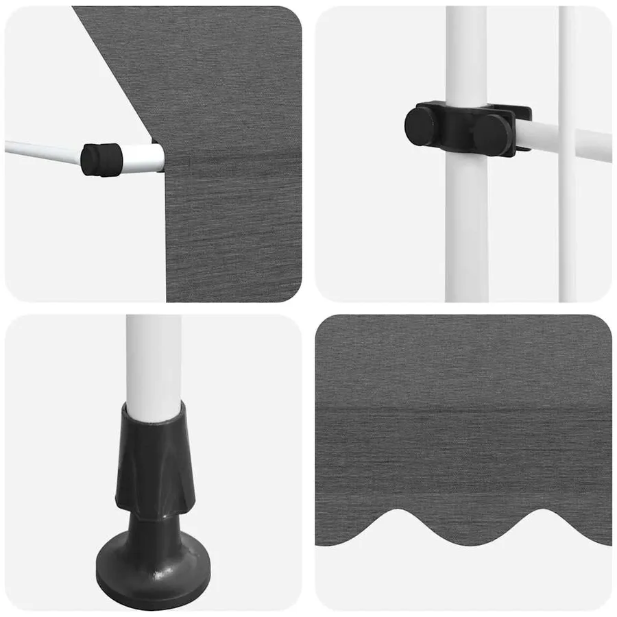 Auvent manuel rétractable 350 cm Anthracite - 7