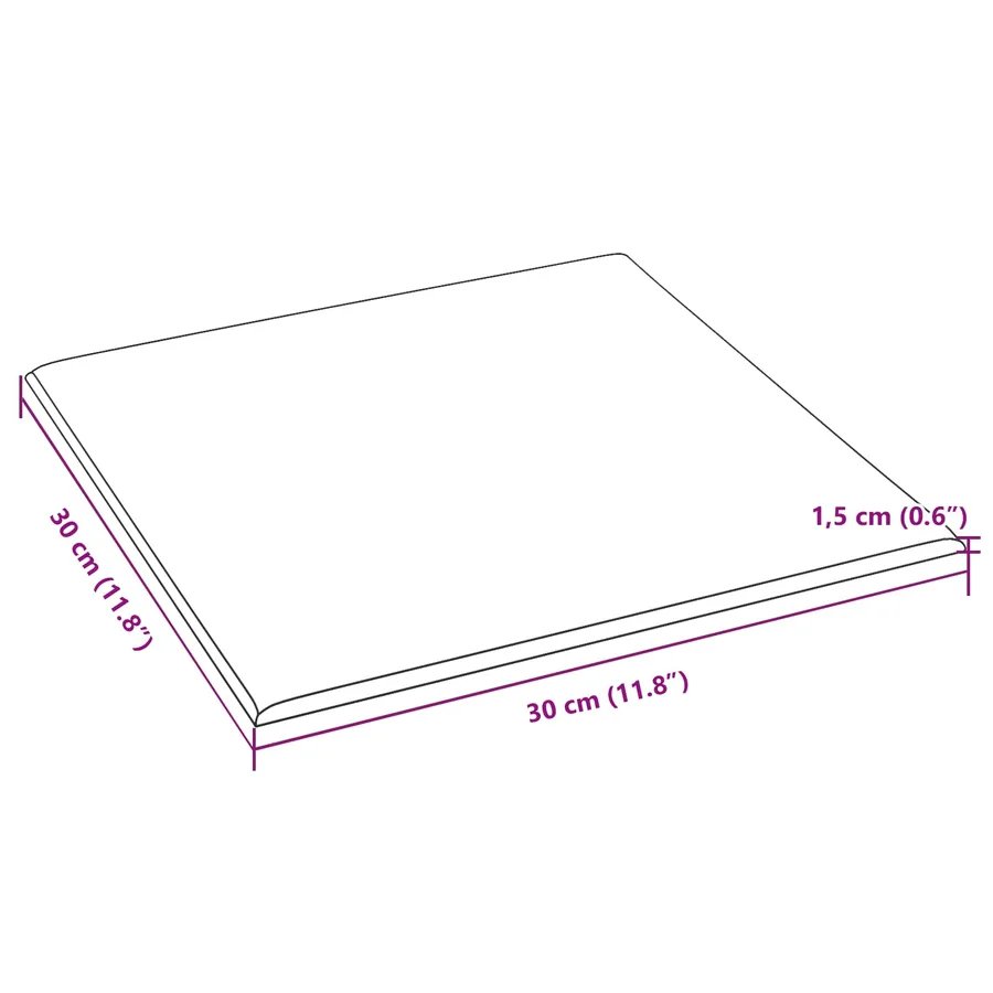 Tête de lit murale 12 pcs Noir Velours - 6