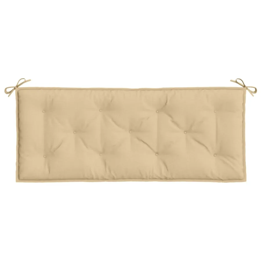 Coussin de banc de jardin beige mélangé 120x50x7 cm tissu - 4