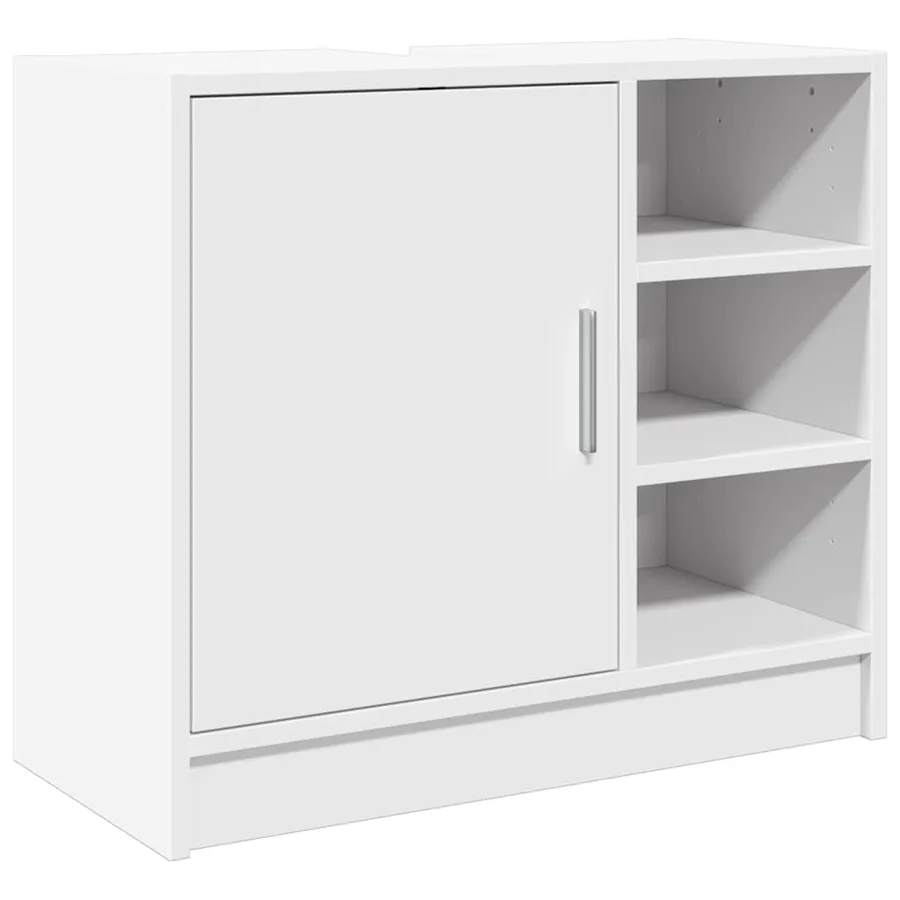 Armoire de lavabo blanc 63x29x55 cm bois d'ingénierie - 2