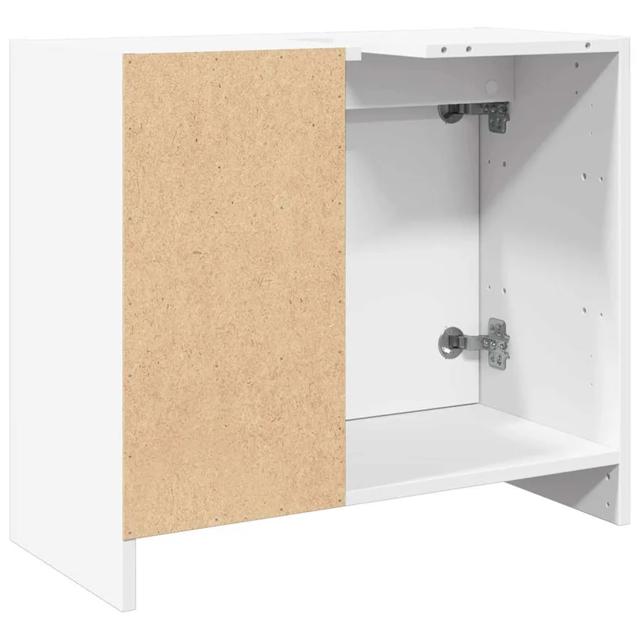 Armoire de lavabo blanc 63x29x55 cm bois d'ingénierie - 8