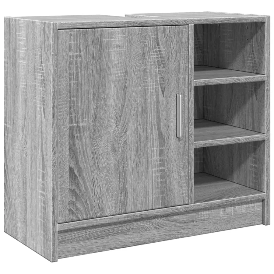 Armoire d'évier sonoma gris 63x29x55 cm bois d'ingénierie - 2