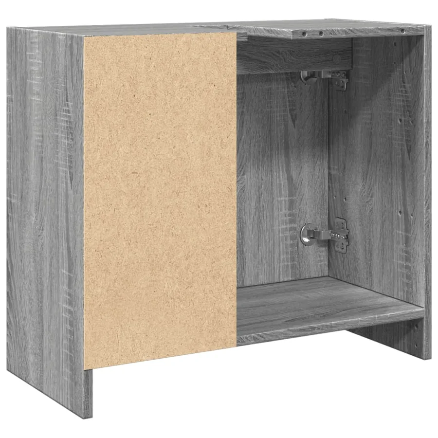 Armoire d'évier sonoma gris 63x29x55 cm bois d'ingénierie - 7