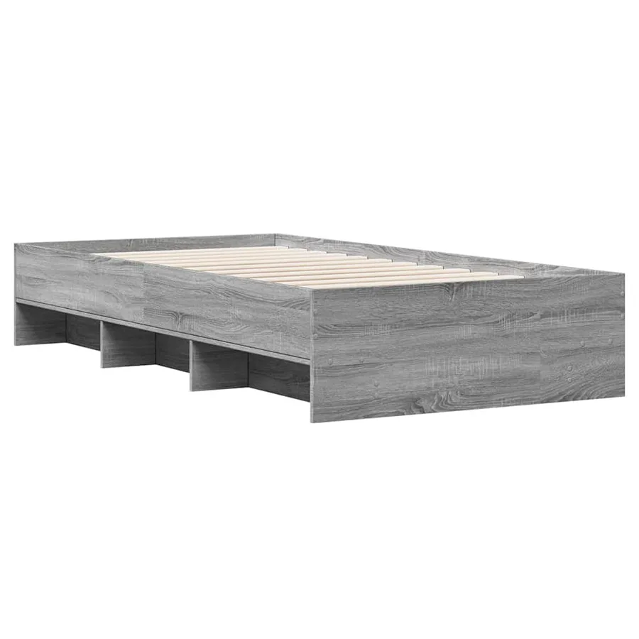 Cadre de lit sans matelas sonoma gris 100x200 cm - 4