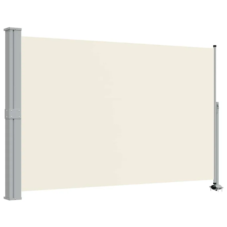 Auvent latéral rétractable de patio 160 x 300 cm Blanc cassé - 2