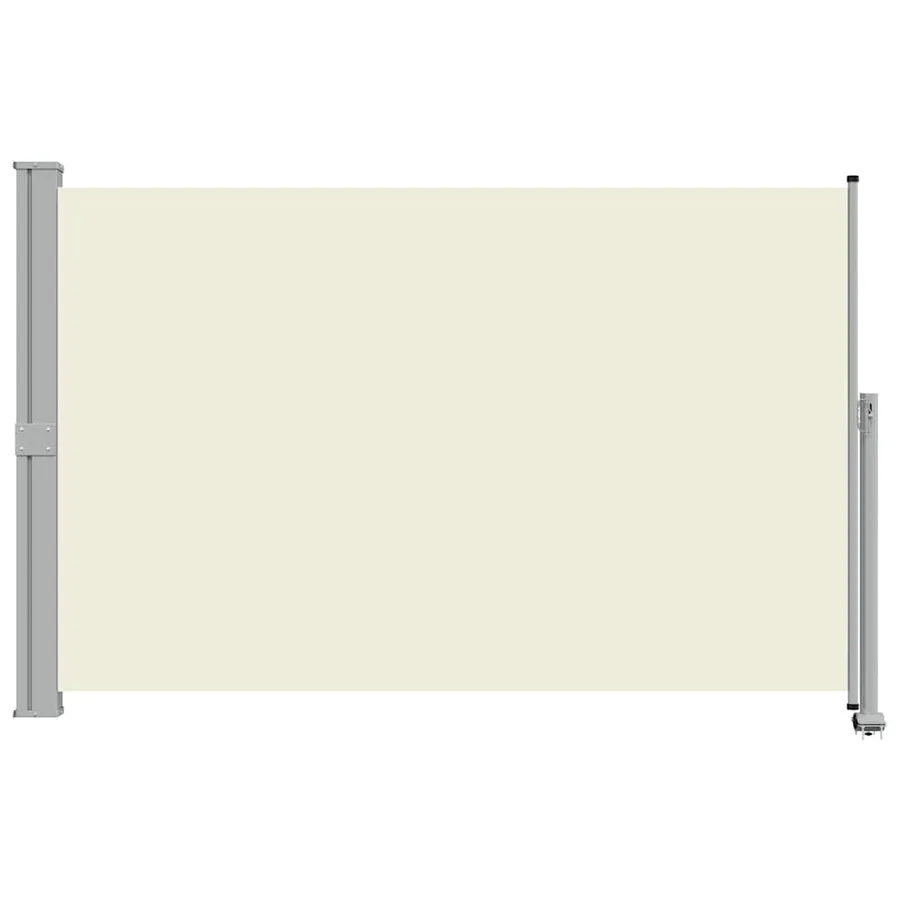 Retractable patio side awning 160 x 300 cm Off-white - 4