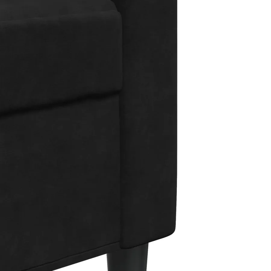 Fauteuil Noir 60 cm Velours - 7