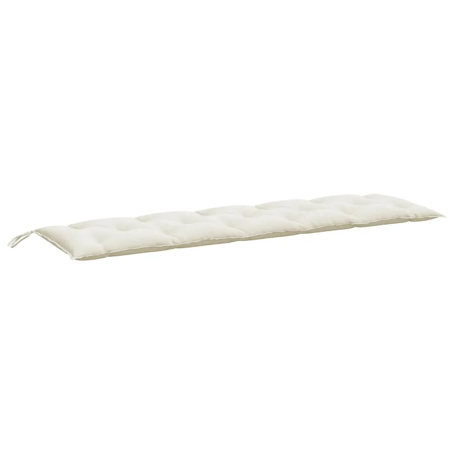 Coussin de banc de jardin crème mélangé 180x50x7 cm tissu - 2
