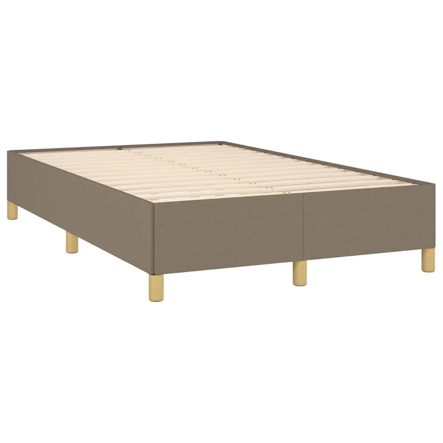 Sommier à lattes de lit avec matelas taupe 120x190 cm tissu - 4